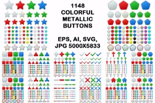 1148 Colored Geometric Metallic Buttons Review
