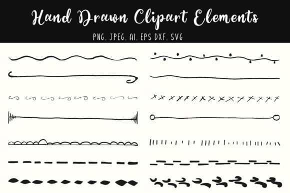 15 Hand Drawn Clipart Elements Review