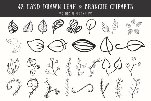 42 Leaf Branche Handmade Cliparts Review