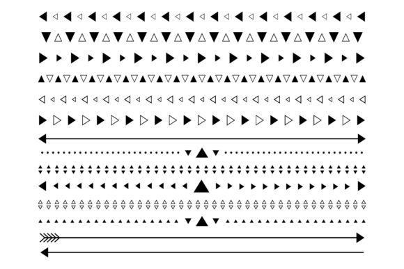 Arrow Divider Border Clip Art for Graphics and Decorative Elements