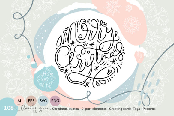 Christmas Monoline Collection: A Decorative Graphics Asset for Seasonal Selling