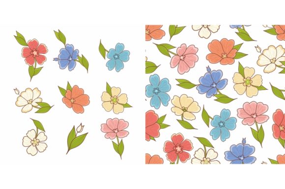 Floral Seamless Pattern for Blog Graphics and Illustrations