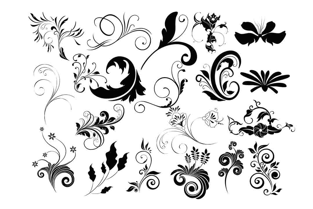 Flourish Clipart: A Graphic Design Asset for Crafts and Creative Projects