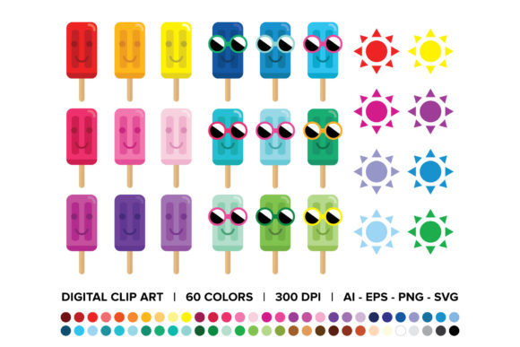 Happy Face Sunglasses Ice Pops Graphics for Branding