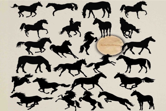 Horse Silhouette Graphic for Crafts