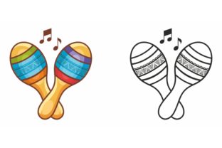 Percussion Musik Instrument Maraca Graphics for Blog & Website Use
