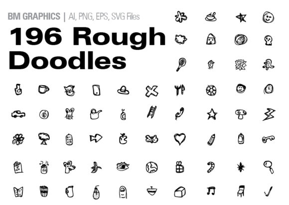 Rough Doodle Pack: Decorative Graphics for Local Branding