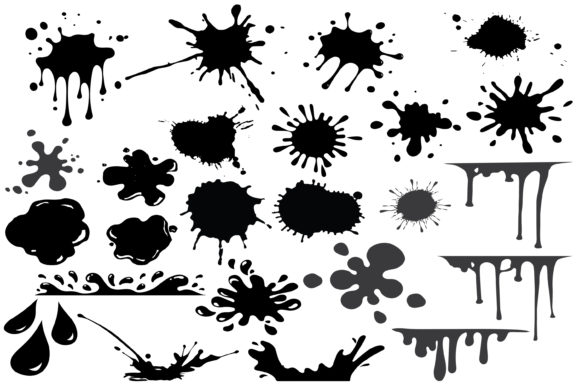 Splatter Silhouettes: A Decorative Graphic Asset for Creative Projects