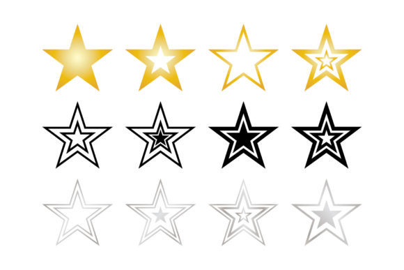 Stars Clip Art Set for Decorative Graphics
