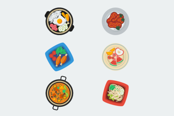 Various Top View Delicious Meals - A Versatile Graphic Asset